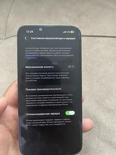 IPhone 13 Pro, Б/у, 256 ГБ, Голубой, Защитное стекло, Чехол, 80 %