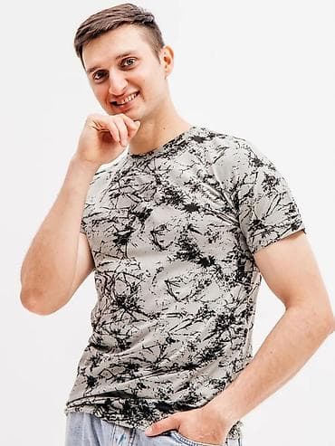 футболки бодибилдинг: Футболка мужская с абстрактным принтом - Материал: 100% хлопок — 2