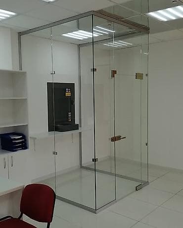 Дизайн, проектирование: На заказ Цельностеклянная перегородка, Для офиса, Бесплатный замер, Бесплатная доставка, Бесплатная установка — 2