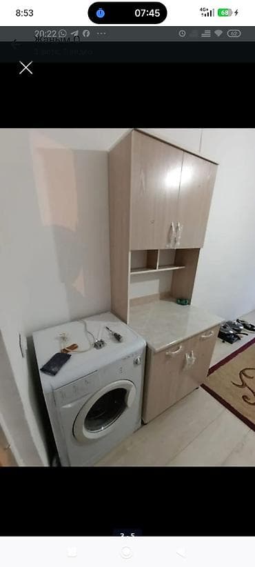 Эмерек гарнитурлары: Кеңсе эмереги комплекти, Шкаф, ДСП, түсү - Саргыч боз — 2