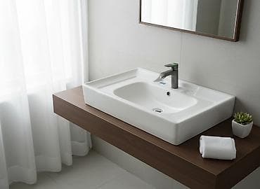 Раковина для ванной, Квадрат форма, Материал: Керамика at lalafo.kg Раковина для ванной, Квадрат форма, Материал: Керамика