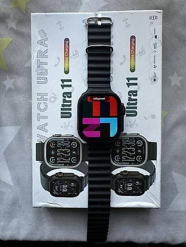 детские умные часы бишкек: Смарт‑часы Ultra 2 (11С) Цвет корпуса: черный. Ремешок: черный — 1