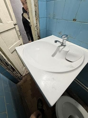 столешницы самсунг: Раковина для ванной, Особенности: Глянцевое, Круглая форма, Материал: Керамика — 2