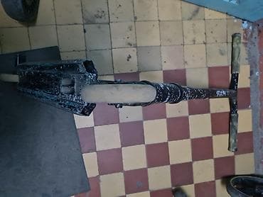 Башка транспорт: Самокат трюковой кастомный идеальное состояние чёрно-белый шкурка — 5