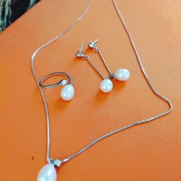 набор пандора: Жемчуг натуральный, серебро, новыц комплект — 1