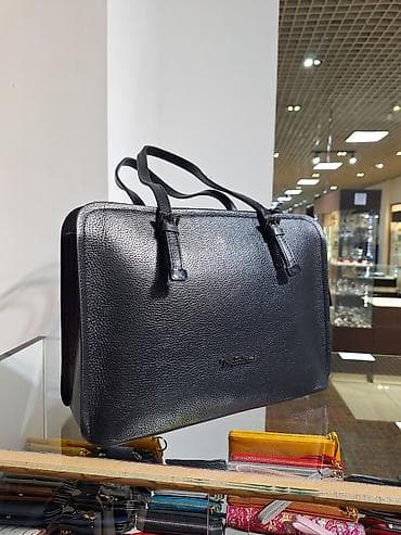 поло барсетка: Строгая деловая сумка-портфель Tony Bellucci - Материал: натуральная — 1