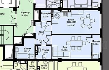 кварита: 2 комнаты, 59 м², Элитка, 2 этаж, Готовая ПСО (под самоотделку) — 2