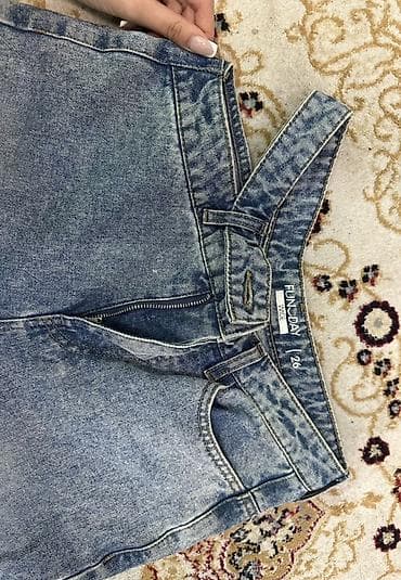Джинсы: Джинсы, Прямые, Высокая талия, Вареные — 2