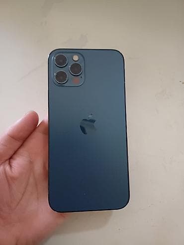 Apple iPhone: IPhone 12 Pro, Б/у, 128 ГБ, Pacific Blue, Коробка, 76 % — 2