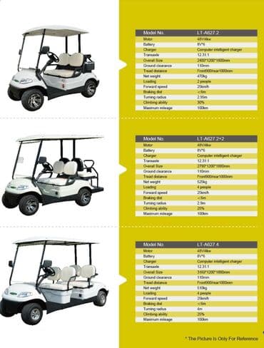 Продается Электрические гольф-кары моделей LT-A627.2, LT-A627.2+2 и