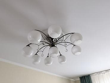 кристалы: Потолочная люстра с 9 плафонами Как новая - Тип: потолочная — 1