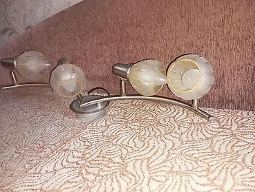 study lamp: Три разных потолочных светильника, каждый по 350 сом. 1) Двухрожковый — 3