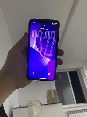 IPhone 11, Б/у, 128 ГБ, Черный, Чехол, 74 %