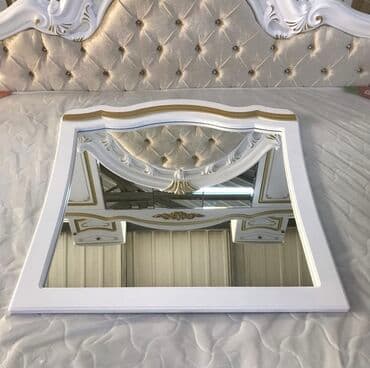 садовая мебель бишкек: Спальный гарнитур, Б/у, Двуспальная кровать, Комод, Тумба, МДФ, Самовывоз, цвет - Белый — 5