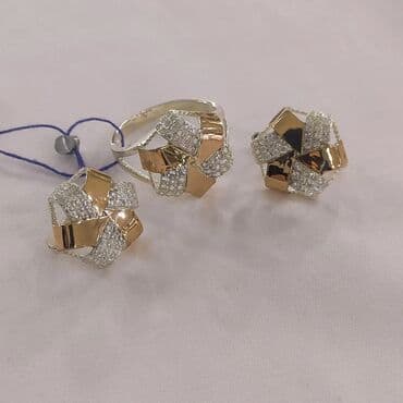 набор пандора: Серебряный Комплект напыление золотом пробы 925 Напыление золотом — 2