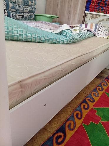 гамак качалка: 🛏️ Эки кишилик керебет матрасы менен сатылат Кооз, ак түстөгү жумшак — 4