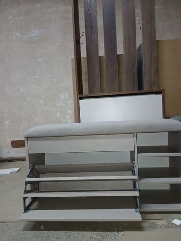 стул для прихожей: Гарнитур для прихожей, Вешалка, ДСП, цвет - Белый — 8