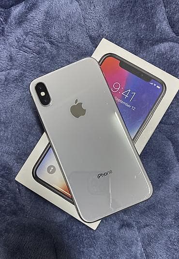 Скупка техники: IPhone X, Б/у, 64 ГБ, White Titanium, Коробка, 74 % — 2