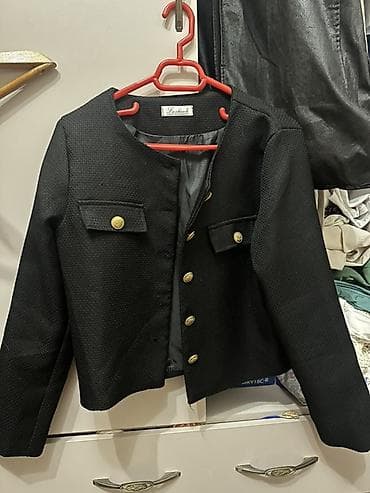 zara дубленка: Жакет женский в стиле Chanel - Цвет: черный - Фасон: укороченный — 2