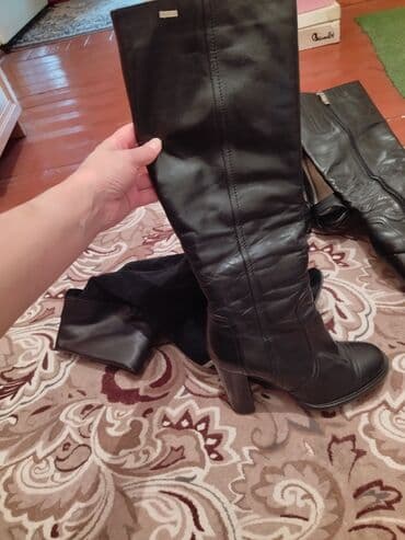 срочно продаю в связи с переездом: Итальянский сапоги еврозима 38 размер состояние отличное, один раз — 1