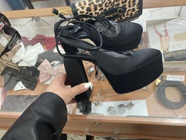 платье одежда: Туфли, 38, Super Mode, Жаңы, түсү - Кара, Өзү алып кетүү — 1
