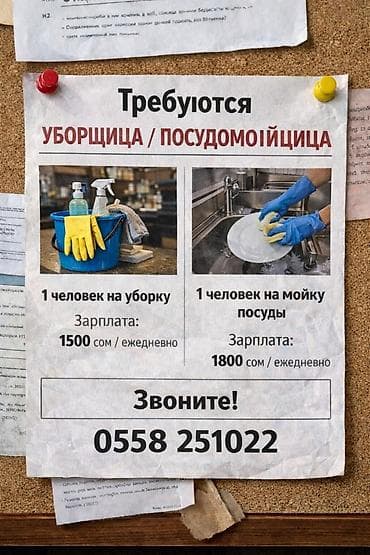 yojik group: Требуется Посудомойщик, Оплата: Ежедневно — 1