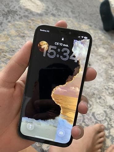 не в рабочем состоянии: IPhone 12, Б/у, 256 ГБ, Графит, Чехол, 71 % — 4