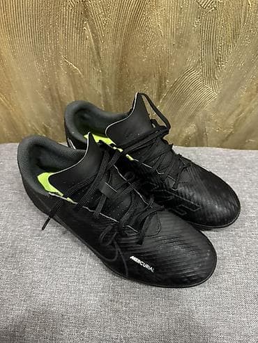 бутса: Футбольные бутсы Nike Mercurial (FG) - Цвет: черный с неоново‑жёлтыми — 7