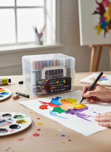 развивашка для детей: Маркеры акриловые для детского рисования🖍️ Комплектация товара: 72 — 1