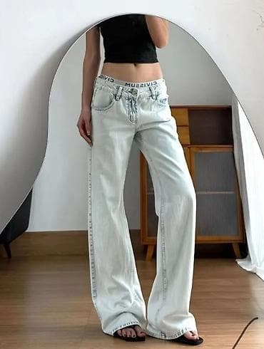 шорта мужской: Джинсы женские, светло-голубой деним. - Посадка: средняя. - Крой: два — 1