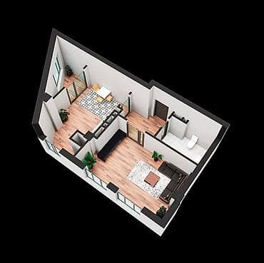 люксембург трасса: 1 комната, 50 м², 7 этаж, Готовая ПСО (под самоотделку) — 2