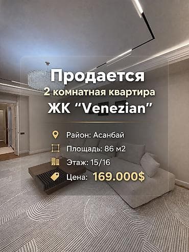 Недвижимость: 2 комнаты, 86 м², Элитка, 15 этаж, Евроремонт — 1