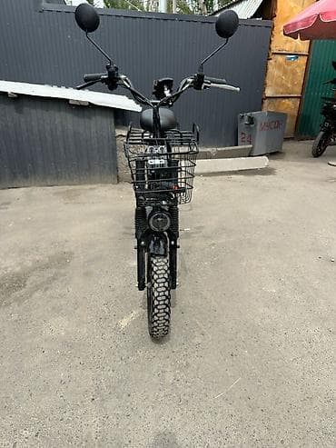 Электроскутер-грузовик (электровеломопед) с передней и увеличенной