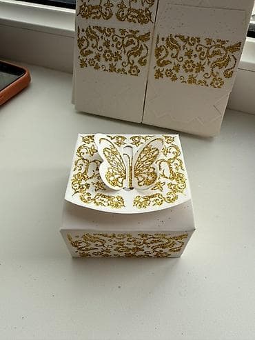 коробочка для подарка: Подарочные коробочки-самосбор с декоративной бабочкой 183 штук 10 сом — 3