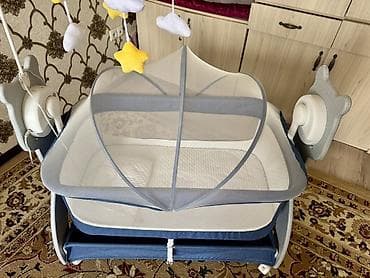 кроватку: Детская люлька-качалка Coolbaby, модель CBFM111. Состояние идеал как — 2