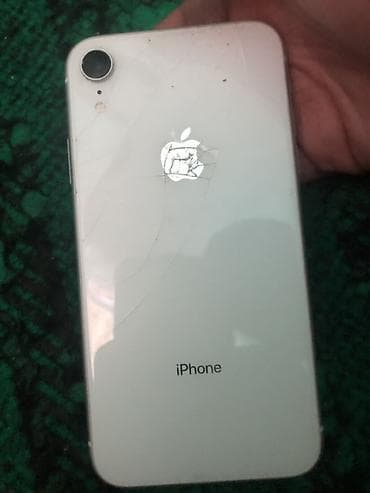 IPhone Xr, Б/у, 128 ГБ, Белый, Защитное стекло, 75 % — 2