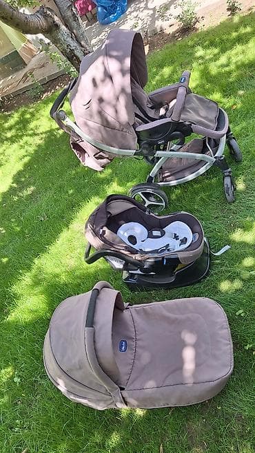 Коляскалар: Балдар арабасы, Chicco, түсү - Күрөң, Колдонулган, Өзү алып кетүү — 5