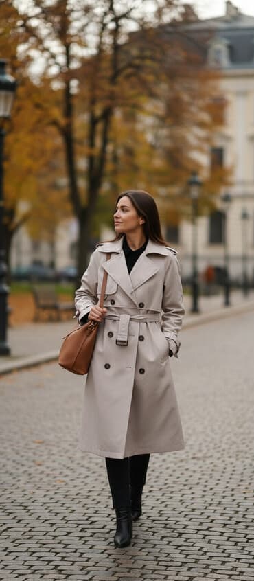 Плащ, Тренчкот, Двубортная модель, M