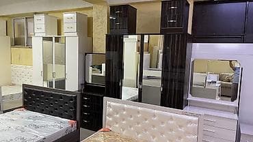 Уктоочу бөлмө гарнитурлары: Уктоочу бөлмө гарнитуру, Жаңы, Эки кишилик керебет, Шкаф, Комод, МДФ, Акысыз жеткирүү — 1