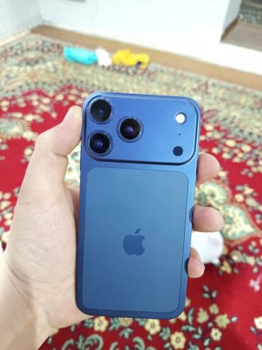 самсунг телофон: IPhone 17 Pro, Б/у, 64 ГБ, Синий, Защитное стекло, 100 % — 1