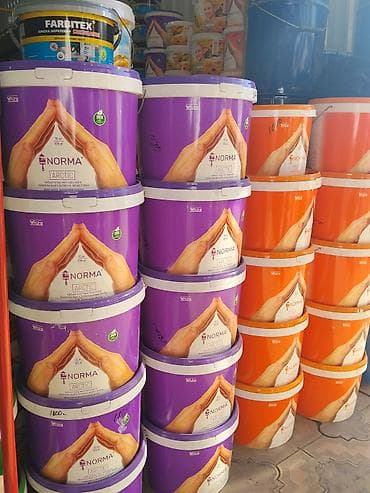 solutions upper: Акриловая краска, Alina Paint Norma Arctic, Для стены, цвет - Белый, 15 кг, Матовая, Моющаяся — 1