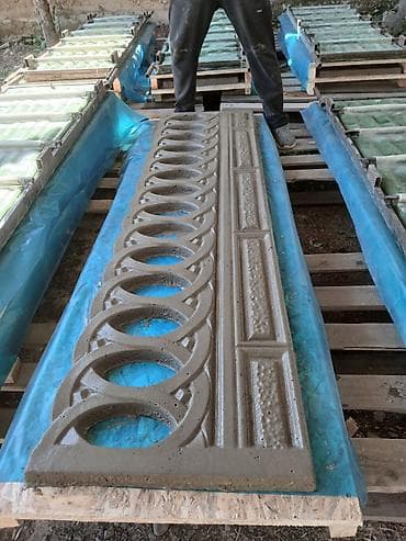 перила из стекла: Железобетонная заборная плита, Длина: Другая длина, Высота: Другая высота, Толщина: Другая толщина — 3