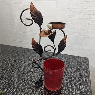 грин лиф: В Бишкеке Подсвечник, выполненный в виде стебля с листьями — 5