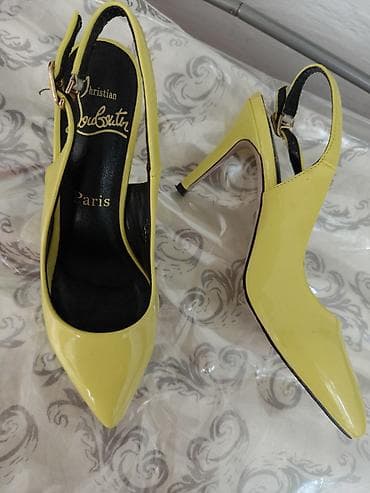 тувли: Туфли, 37, Christian Louboutin, Новый, цвет - Желтый — 1