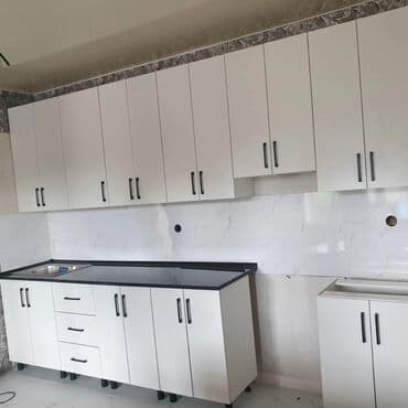 ламинированные столешницы для кухни цена: Ашкана гарнитуру, Жаңы, түсү - Ак, ДСП, Акысыз жеткирүү — 3