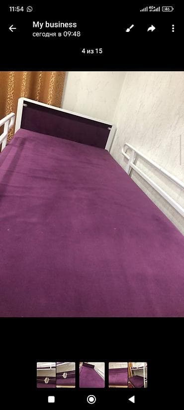 мебельные цеха: Двуспальная кровать с высоким резным изголовьем и мягкой вставкой + — 8