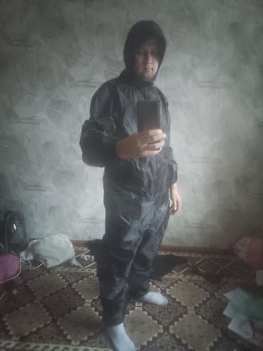 Личные вещи: Дождевик-костюм непромокаемый, черный для мото и скутер и другие - — 4