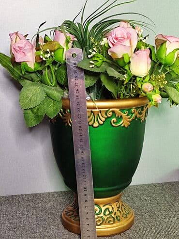 ваза большая: Ваза с цветами! Яркая, красивая, богатая, тяжелая Украсить Ваш дом и — 4