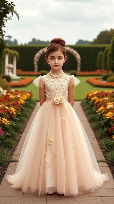 куклы большие 1 метр: Детское платье, цвет - Белый — 5