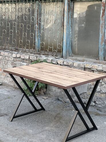 стол из эпоксидной смолы: Кухонный стол, Новый, Прямоугольный, Нераскладной — 1